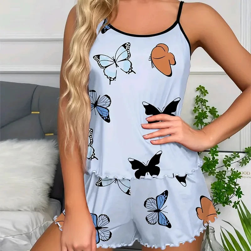 Conjunto Pijama Borboleta  Shorts & Cami Top